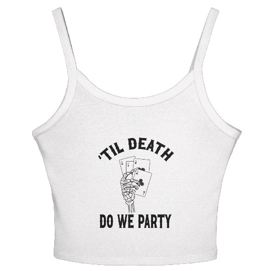 Bachelorette Party Groom Or Die Playing Cards Women's Spaghetti Strap Tank Top