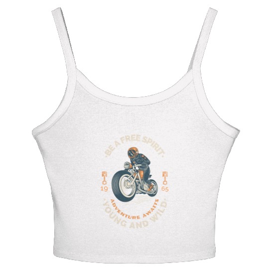 Adventure Awaits Motorcycle Wild Women's Spaghetti Strap Tank Top