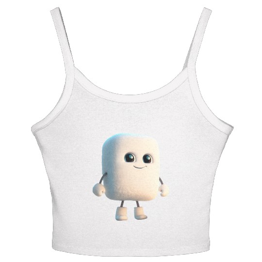 Cute marshmallow Women's Spaghetti Strap Tank Top