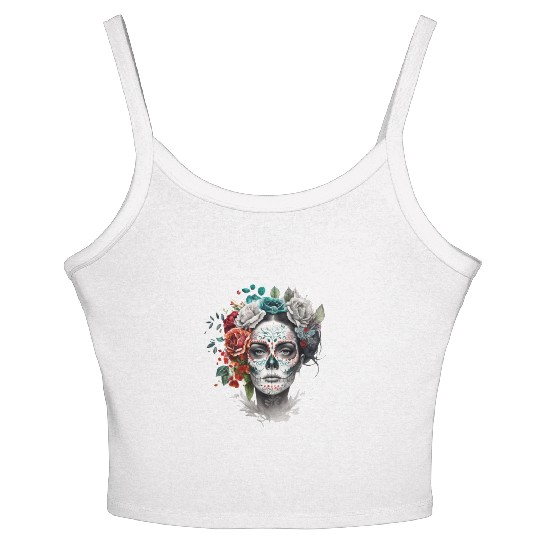 Frida Mexican frida kahlo woman painter art Women's Spaghetti Strap Tank Top