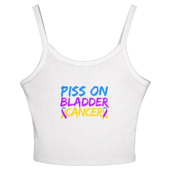 Piss On Bladder Cancer Awareness Month Women's Spaghetti Strap Tank Top
