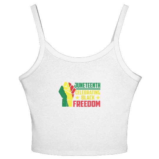 Juneteenth Celebrating Black Freedom Africa 1865 Women's Spaghetti Strap Tank Top