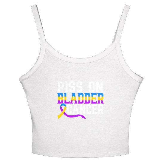 Piss On Bladder Cancer Awareness Month Women's Spaghetti Strap Tank Top