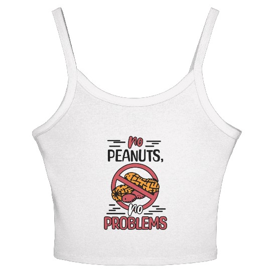 No Peanuts No Problems Peanut Allergic Women's Spaghetti Strap Tank Top