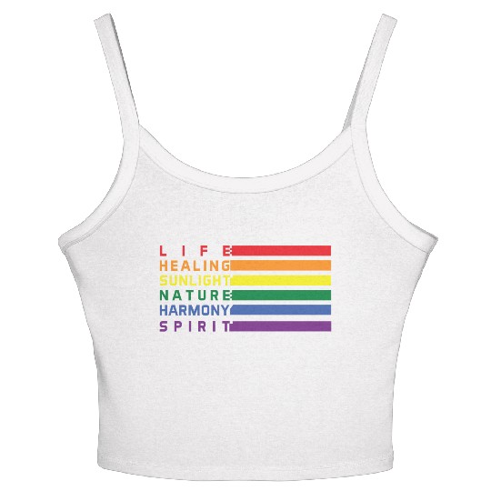 Lgbtq flag LGBTQ lesbian pride flags Women's Spaghetti Strap Tank Top