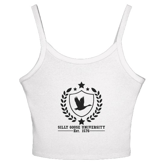 Silly Goose University Established 1576 Goose Women's Spaghetti Strap Tank Top