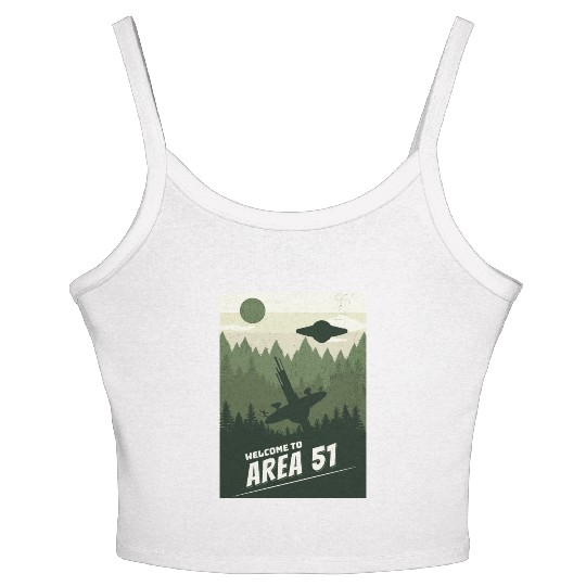 Welcome To area 51 Women's Spaghetti Strap Tank Top