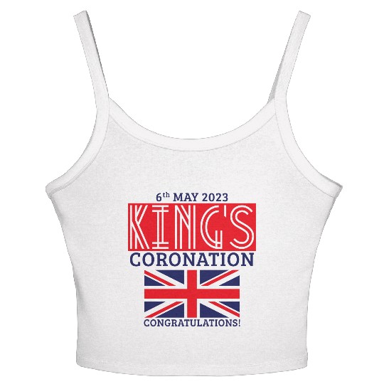 King’s Coronation, 6th May 2023 Congratulations, R Women's Spaghetti Strap Tank Top