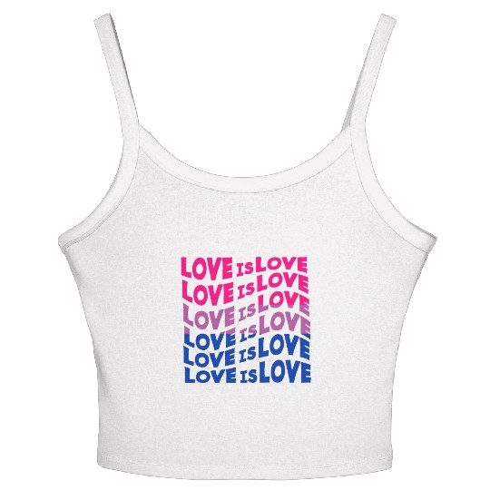 Love Is Love Bisexual Women's Spaghetti Strap Tank Top