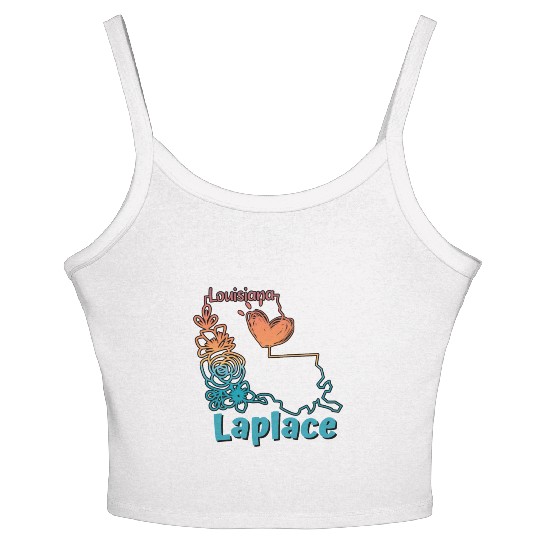 I love my home town Laplace Louisiana Women's Spaghetti Strap Tank Top