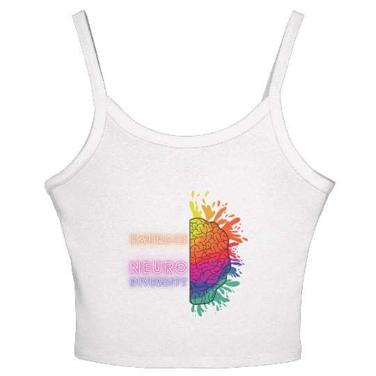 NEURODIVERSITY embrace brain awareness Women's Spaghetti Strap Tank Top