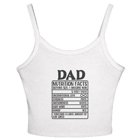 Funny Dad Nutrition Facts Label Women's Spaghetti Strap Tank Top
