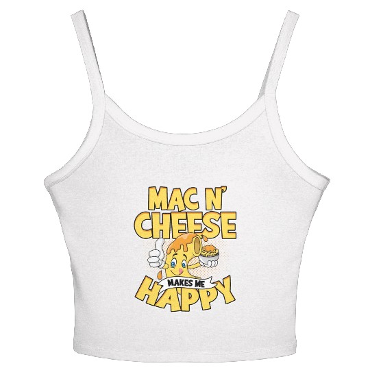 Mac N' Cheese Taster Pasta Food Macaroni Women's Spaghetti Strap Tank Top
