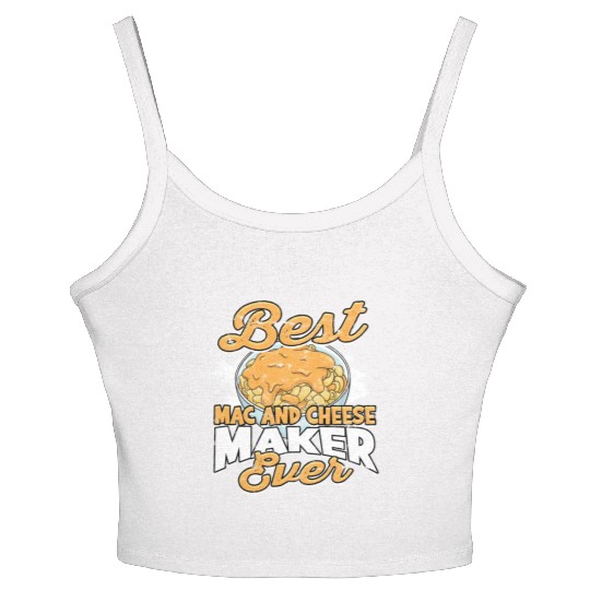 Mac N' Cheese Taster Pasta Food Macaroni Women's Spaghetti Strap Tank Top