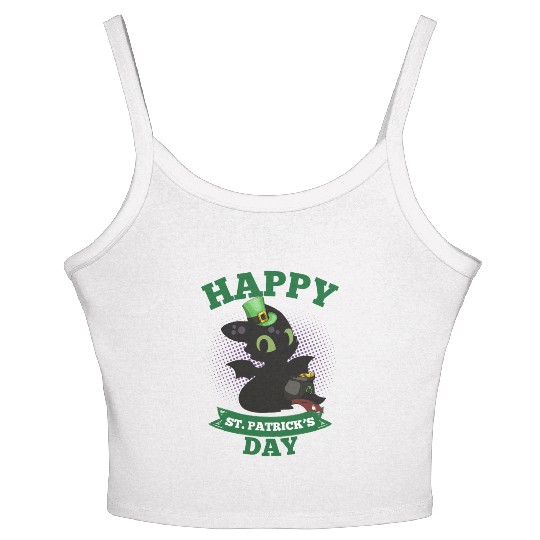 Happy St Patricks Day Toothless Women's Spaghetti Strap Tank Top