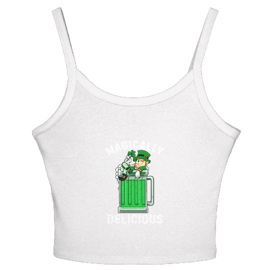 Magically Delicious idea St Patricks Day Drinking Women's Spaghetti Strap Tank Top