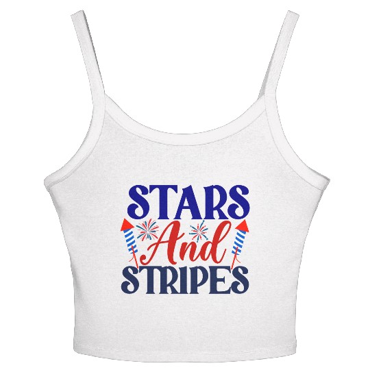 Stars And Stripes Women's Spaghetti Strap Tank Top