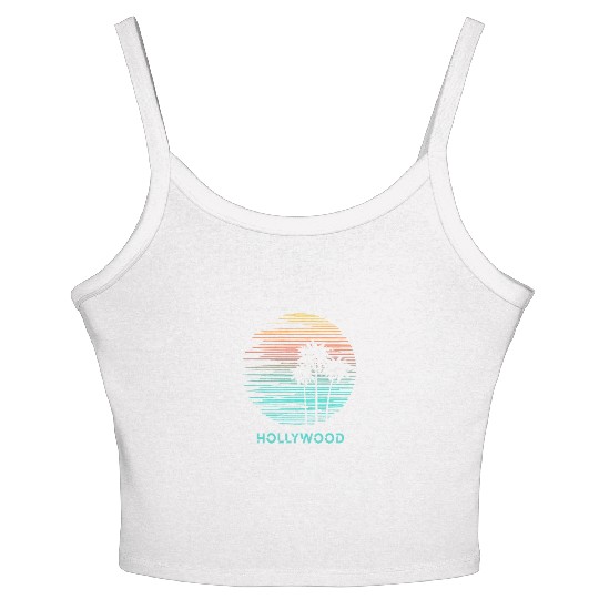 Hollywood California Cool Souvenir Vacation Women's Spaghetti Strap Tank Top