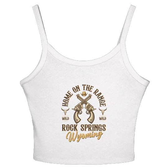 RockSprings Wyoming wild west town Women's Spaghetti Strap Tank Top