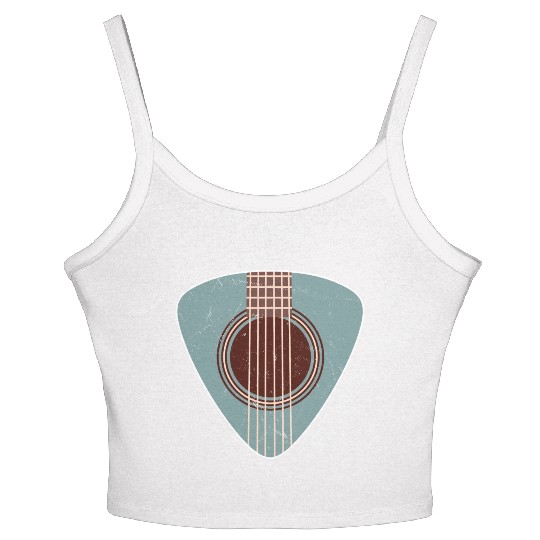 Rock and Roll Guitar Plectrum Women's Spaghetti Strap Tank Top