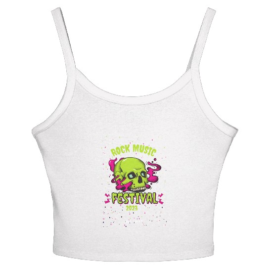 Skull Givin' Raspberry Dk , Rock music Women's Spaghetti Strap Tank Top