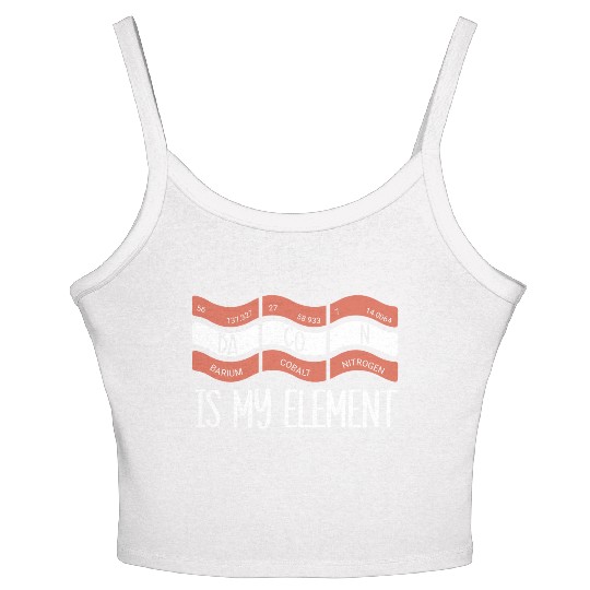 Funny Science Pun Bacon Periodic Table Women's Spaghetti Strap Tank Top