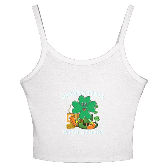 Drinks Well With Others St. Patrick's DayT-Women's Spaghetti Strap Tank Top
