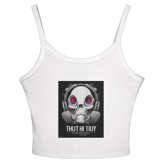 The Truth is Out There a design featuring alien Women's Spaghetti Strap Tank Top