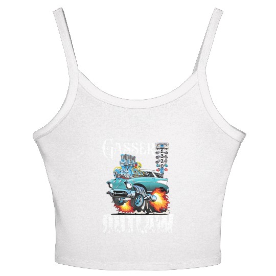Gasser Outlaw Class Vintage Drag Racing Race Car Women's Spaghetti Strap Tank Top