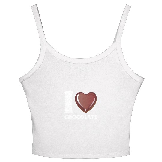 I Love Chocolate Women's Spaghetti Strap Tank Top