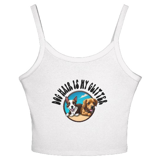 Dog Hair Is My Glitter Women's Spaghetti Strap Tank Top