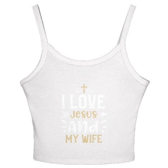 I Love Jesus And My Wife - Jesus Women's Spaghetti Strap Tank Top