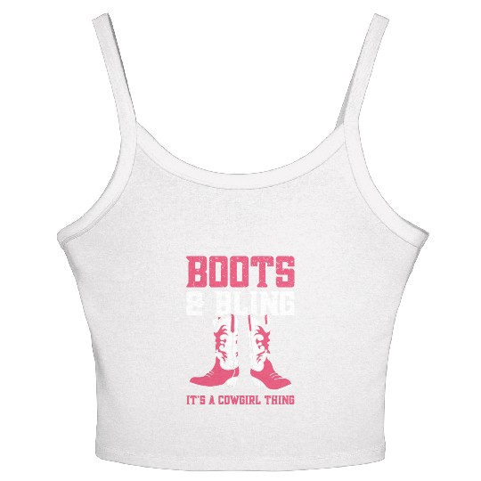 Boots And Bling It's A Cowgirl Thing Women's Spaghetti Strap Tank Top