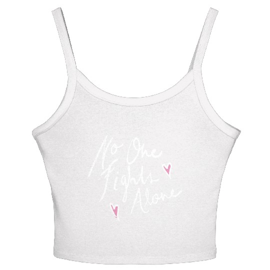 no one fights alone Women's Spaghetti Strap Tank Top