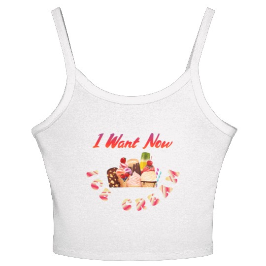 Sweet Gift for Ice Cream Lovers in the Summer Day Women's Spaghetti Strap Tank Top