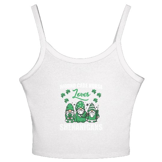 Wound Care Nurse Shenanigans St. Patrick's Day Women's Spaghetti Strap Tank Top