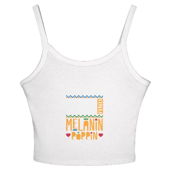 Unapologetically Dope And Melanin Poppin Women's Spaghetti Strap Tank Top
