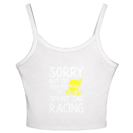 Sprint Car Racing, sprint car, dirt track racers Women's Spaghetti Strap Tank Top