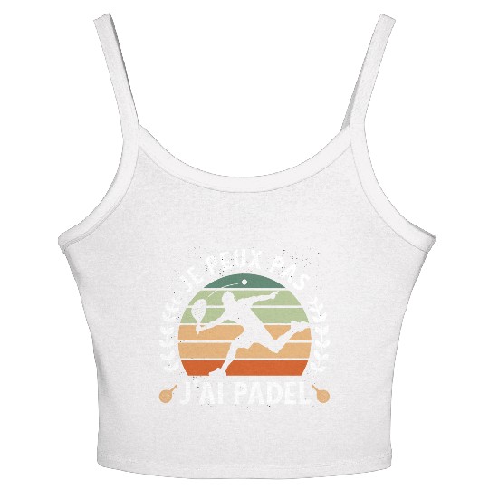 paddle tennis player Women's Spaghetti Strap Tank Top