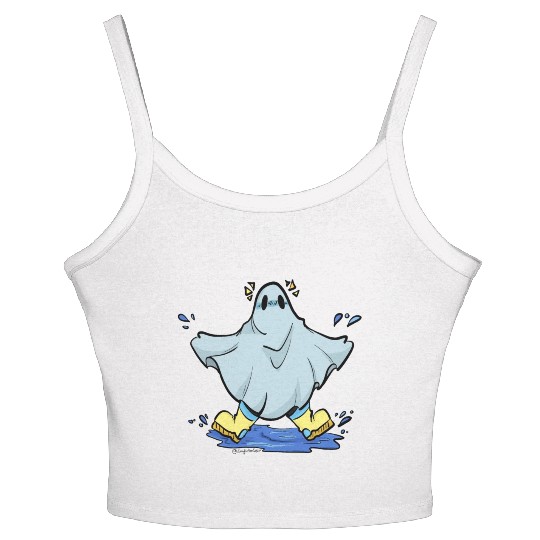 Puddle Jumping Ghost Women's Spaghetti Strap Tank Top