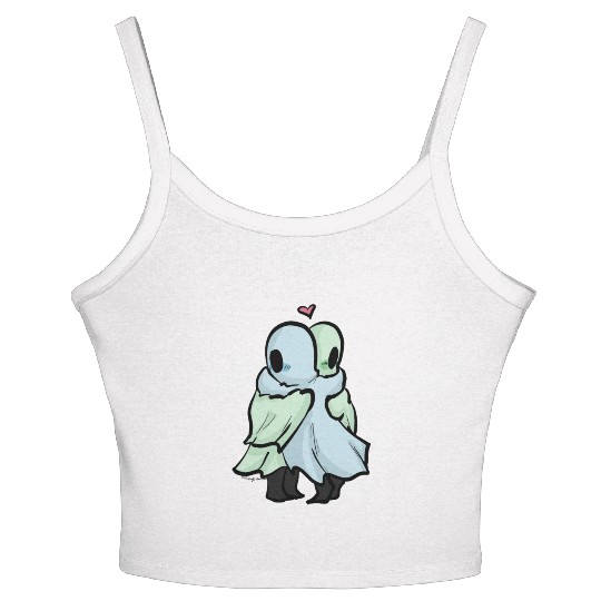 Ghost Hug (Left Chest) Women's Spaghetti Strap Tank Top