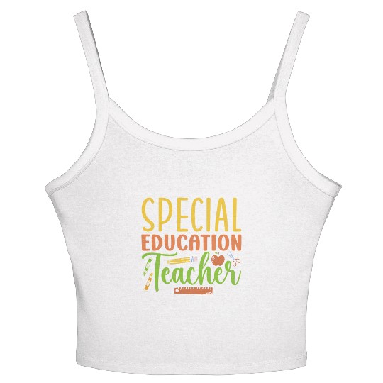 Special Education Teacher Cute Sped Awareness Women's Spaghetti Strap Tank Top