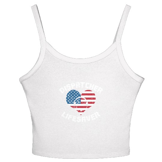 Dispatcher Us Flag Women's Spaghetti Strap Tank Top