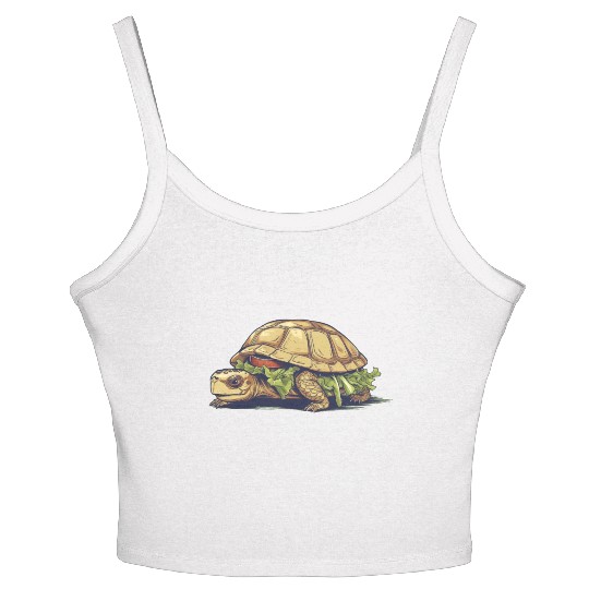 Turtle Sandwich Sticker n' Women's Spaghetti Strap Tank Top Version