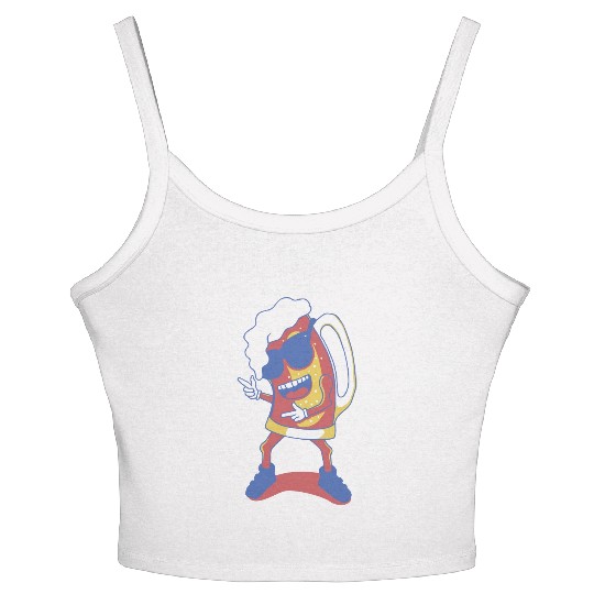 beer glass Women's Spaghetti Strap Tank Top