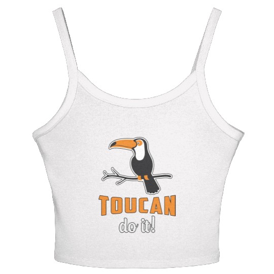 Toucan Do It Bird Watcher Watching Retro Toucans Women's Spaghetti Strap Tank Top