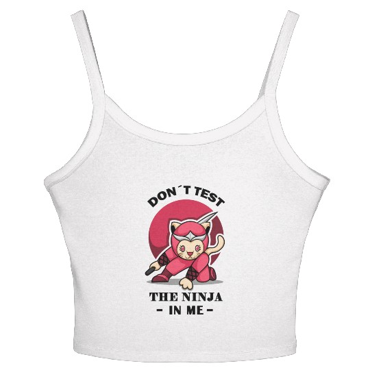 Karate Ninja Cat Kung Fu Women's Spaghetti Strap Tank Top