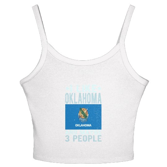 Oklahoma Flag US State Women's Spaghetti Strap Tank Top