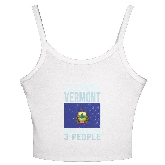 Vermont Flag US State Women's Spaghetti Strap Tank Top