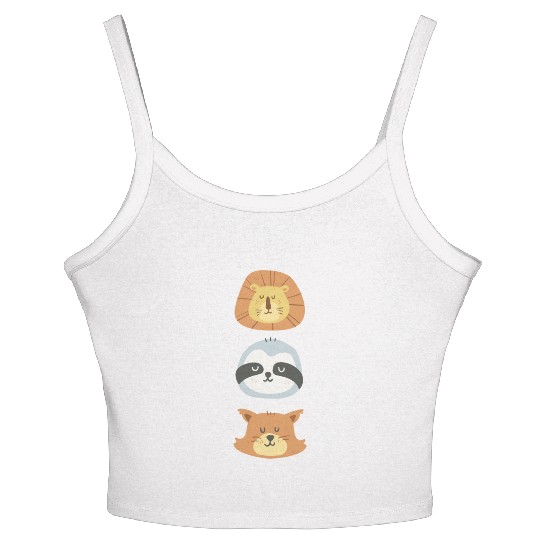 Lion, Sloth and Weasel Women's Spaghetti Strap Tank Top